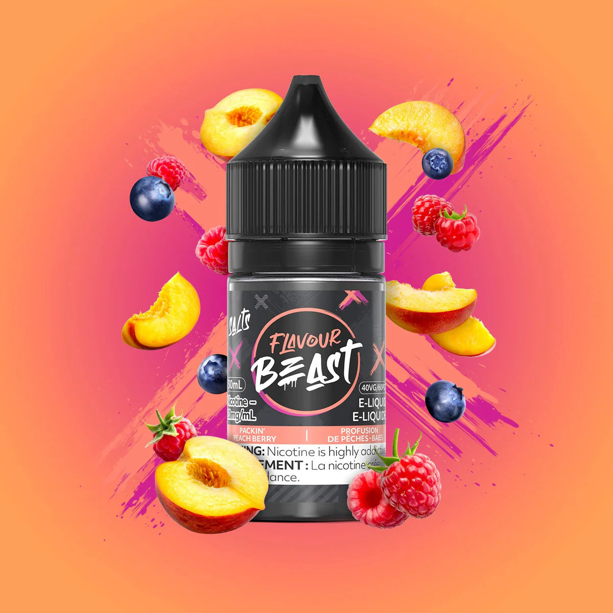 Flavour Beast E liquid -Packin' Peach Berry 30ml