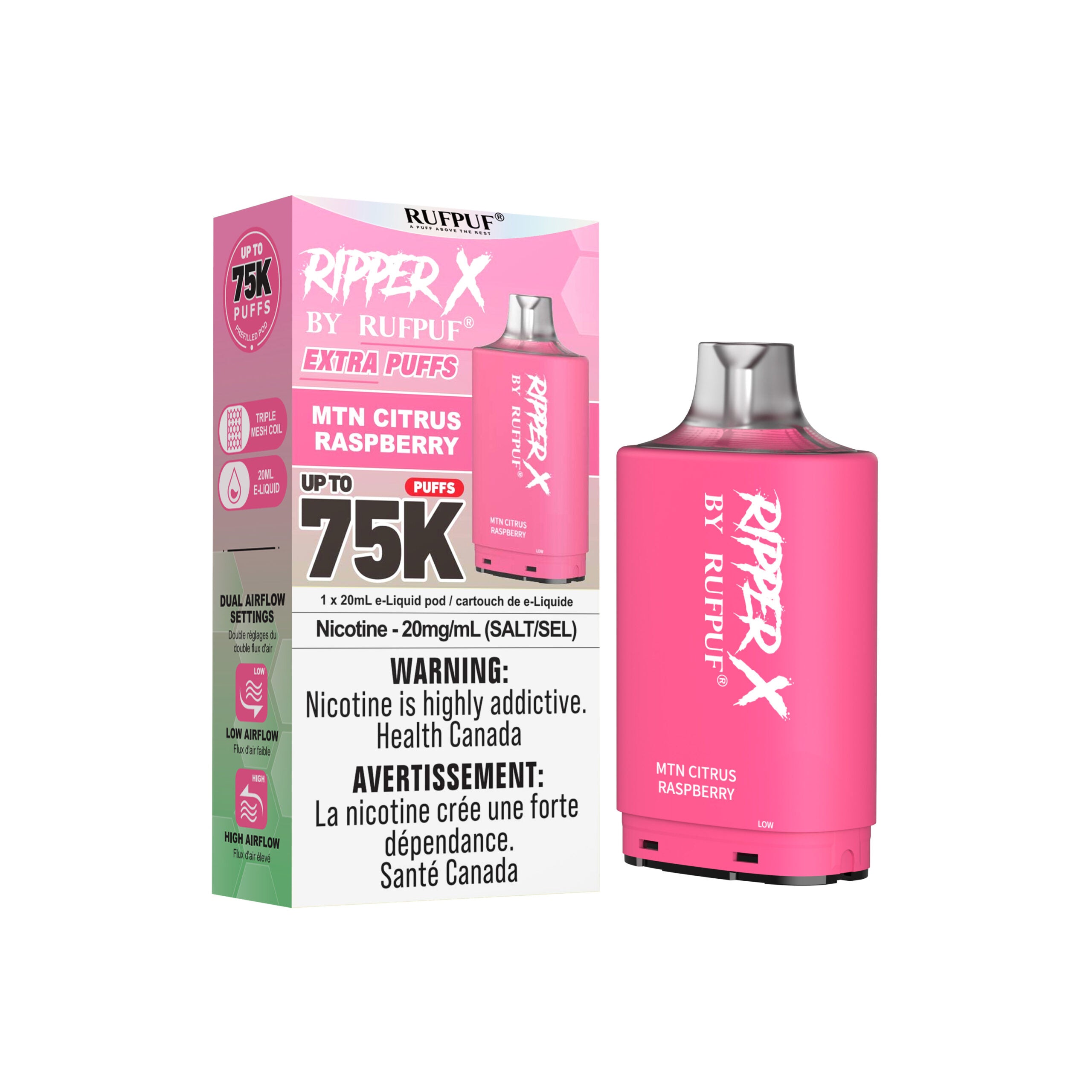 Ripper X 75K Pods - MTN Citrus Raspberry