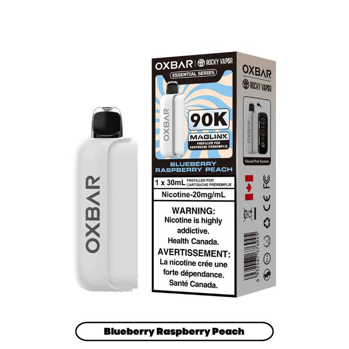 Rocky Vapor Oxbar Maglink 90K Prefilled Pod Blueberry Raspberry Peach
