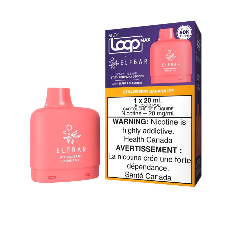 ELFBAR X STLTH - LOOP Pod 20mL - Strawberry Banana Ice