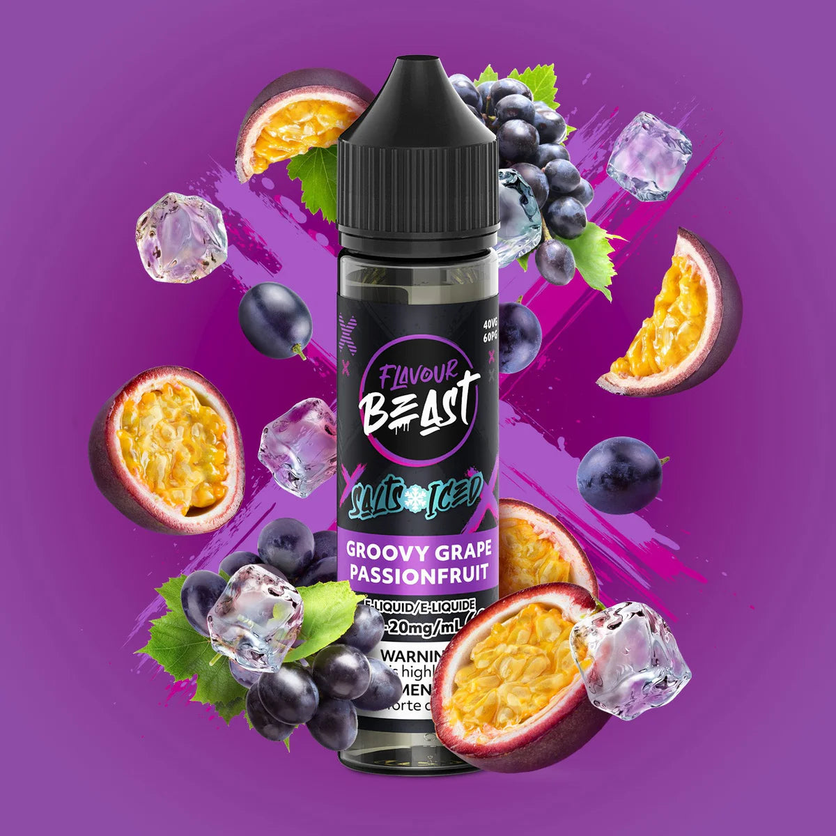 Flavour Beast E liquid - Groovy Grape Passionfruit (Iced) 60ml