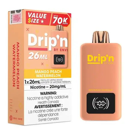 Drip'n by Envi 26ml Disposable Mango Peach Watermelon