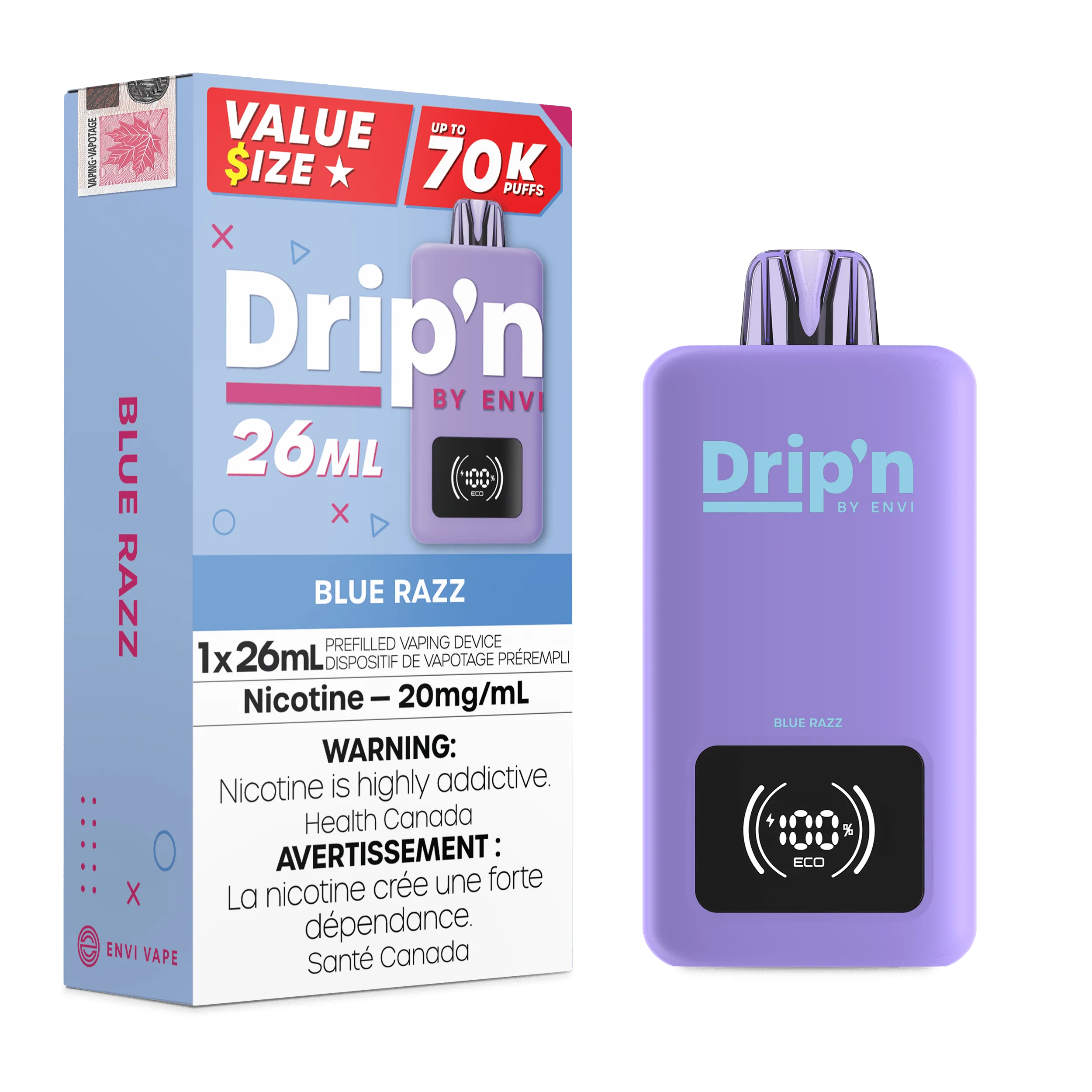 Drip'n by Envi 26ML Disposable - Blue Razz